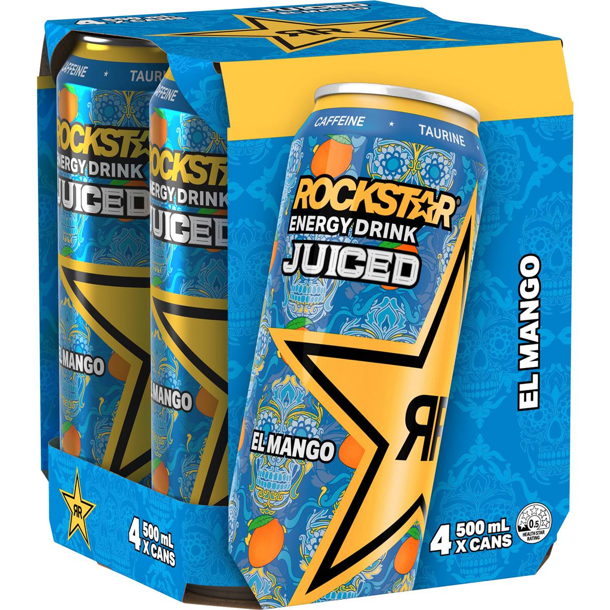 Calories in Rockstar Energy Drink El Mango
