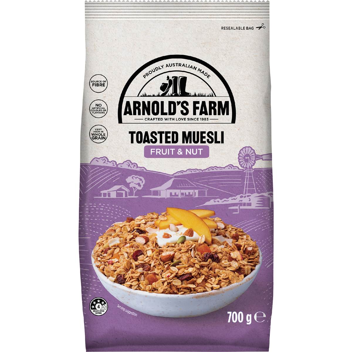 Calories in Arnold's Farm Toasted Muesli Fruit & Nut calcount