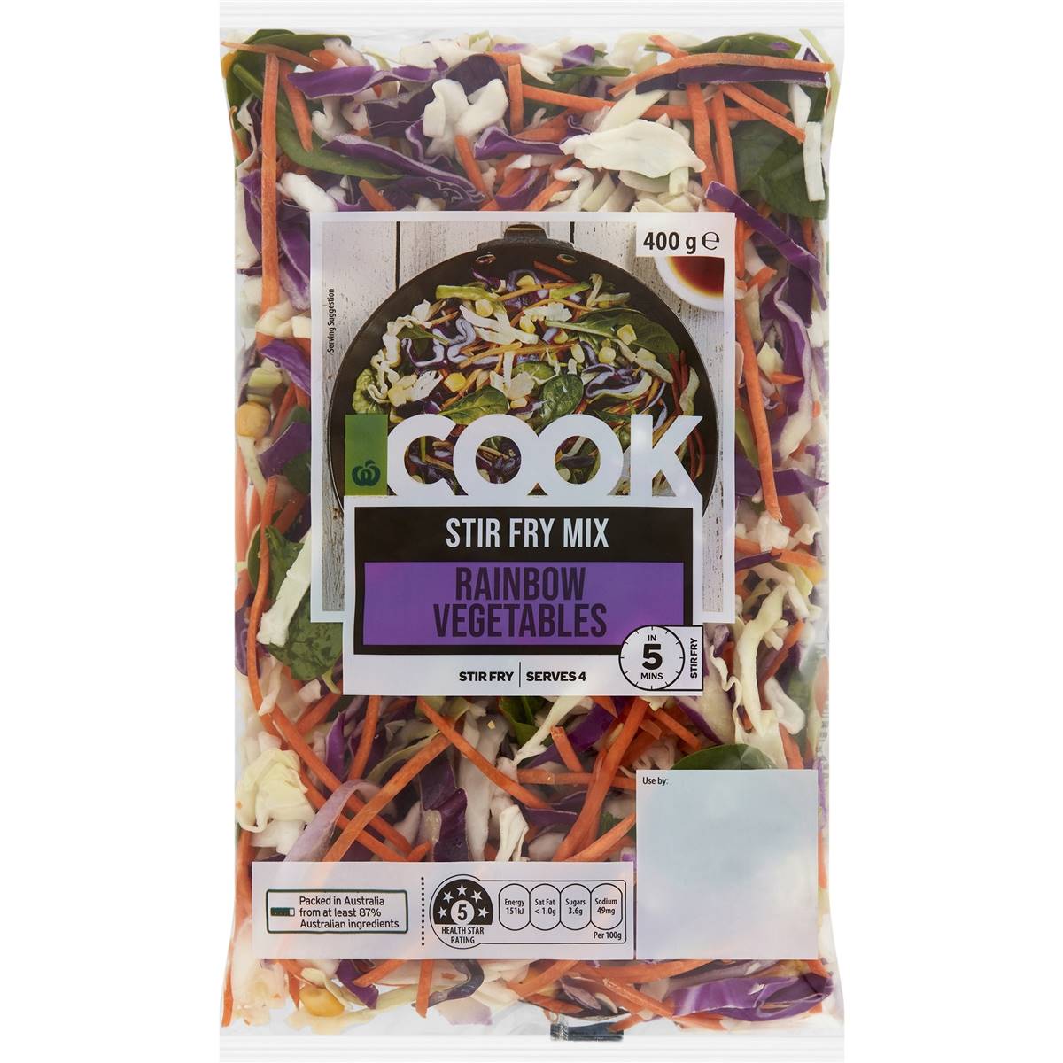 Woolworths COOK Stir Fry Mix Rainbow Vegetables
