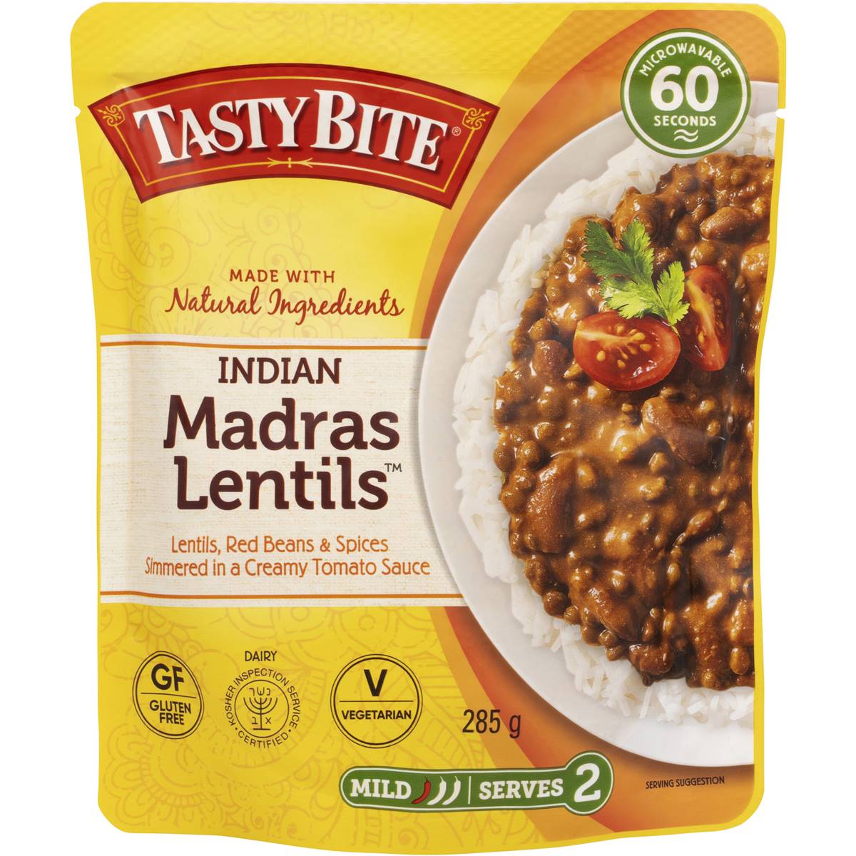 Calories in Tasty Bite Madras Lentils calcount