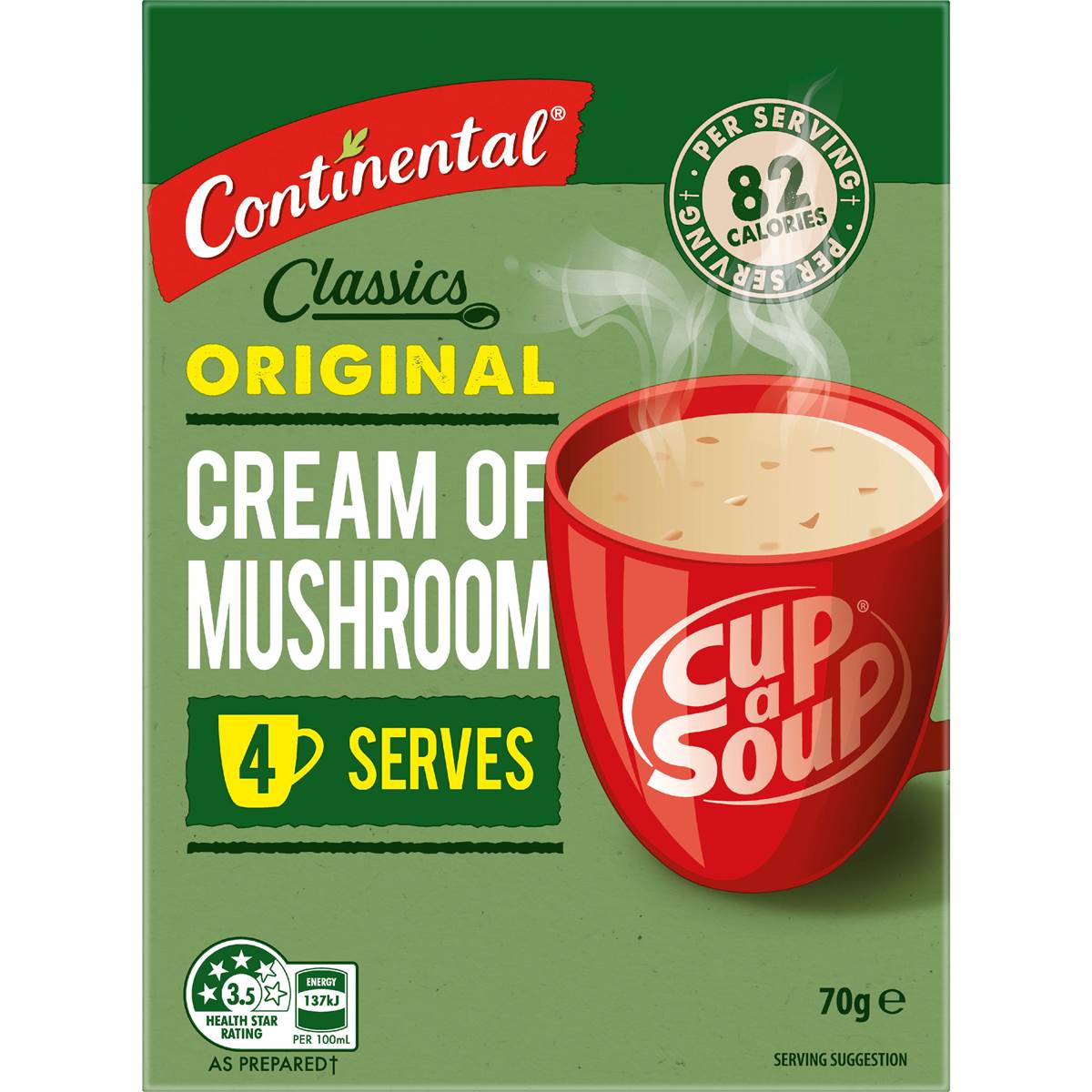 Continental Classics Cup A Soup Original Cream Of Mushroom
