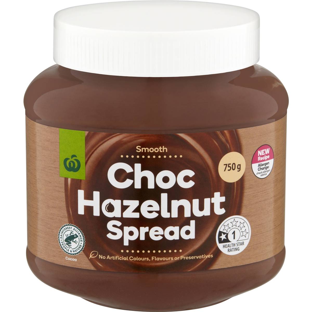 Calories in Woolworths Choc Hazelnut Spread calcount