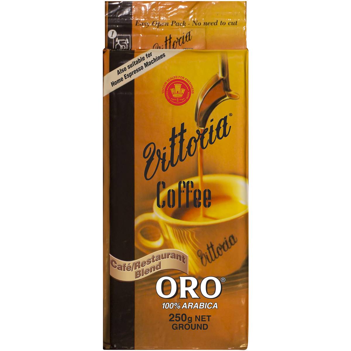 Calories in Vittoria Oro Ground Coffee Oro Gold Cafe Series calcount