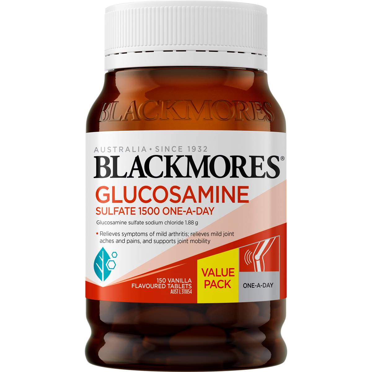 Blackmores Glucosamine Sulfate 1500mg Joint Health Vitamin Tablets 150 pack