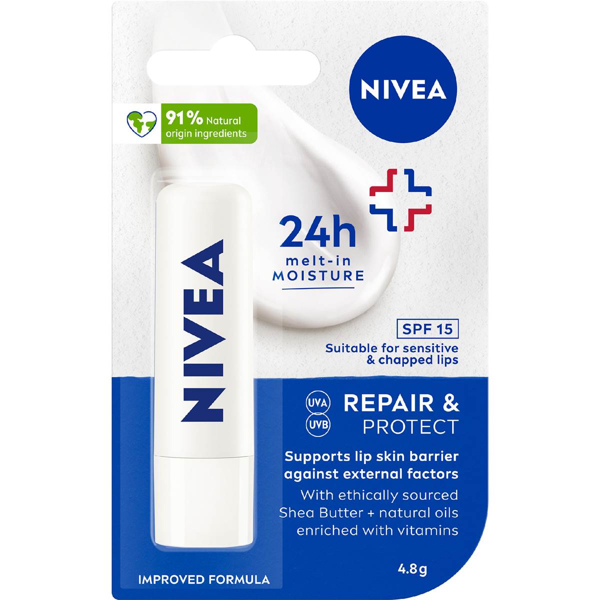 Nivea Repair & Protect Lip Balm SPF 15 4.8g