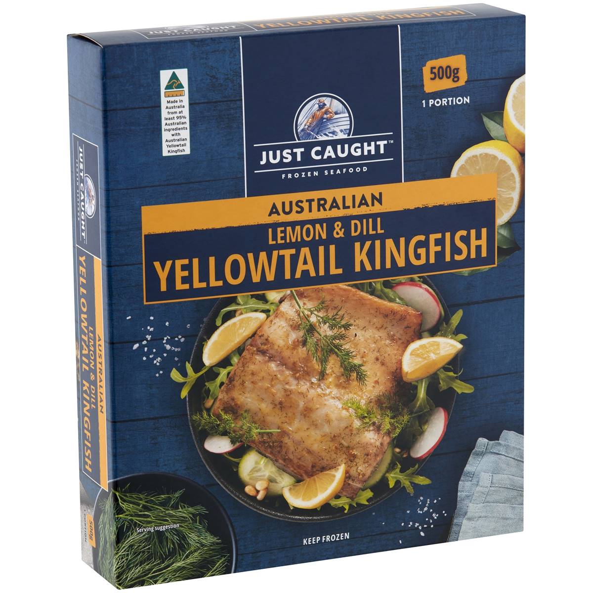 Calories in Just Caught Frozen Australian Yellowtail Kingfish calcount