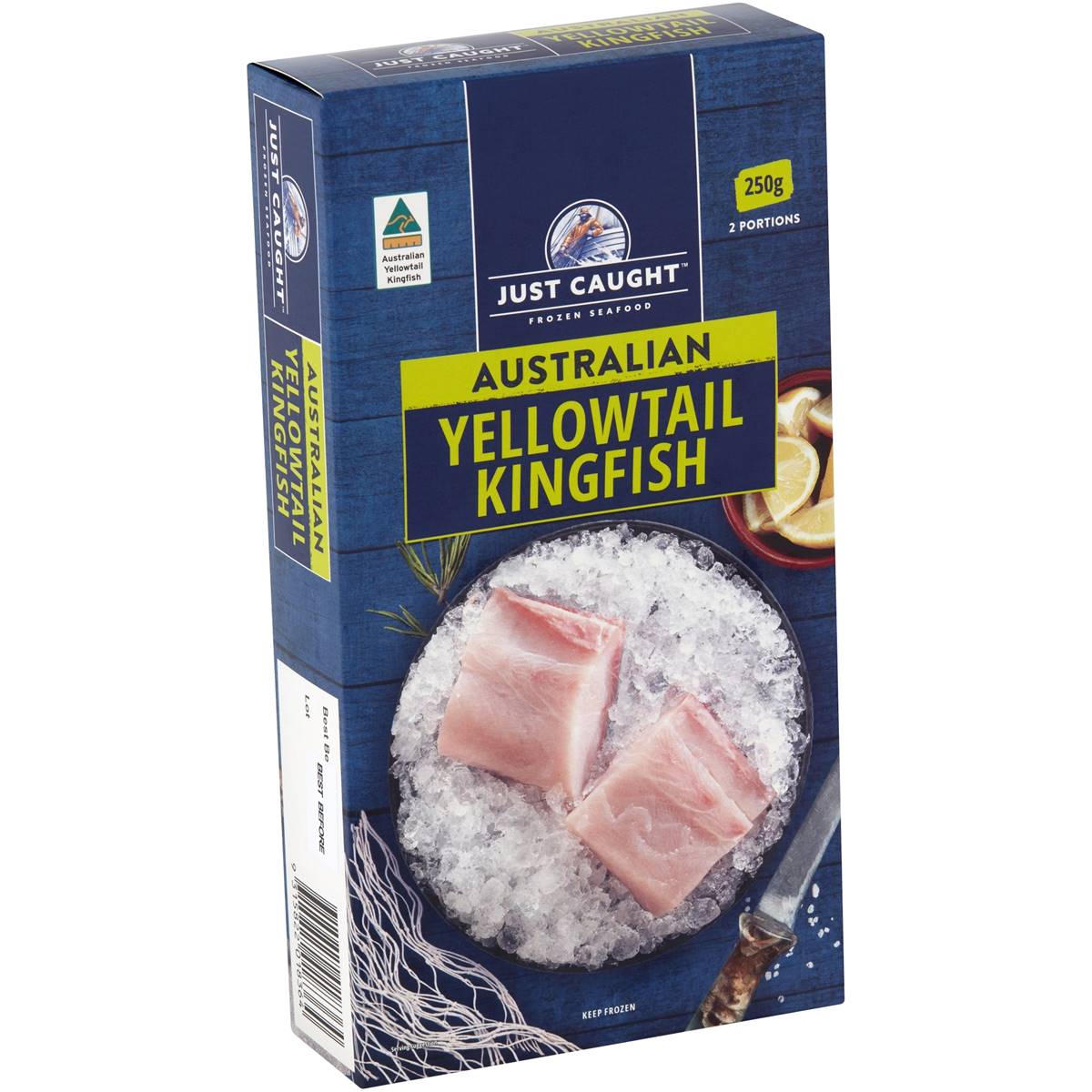 Calories in Just Caught Frozen Australian Yellowtail Kingfish calcount