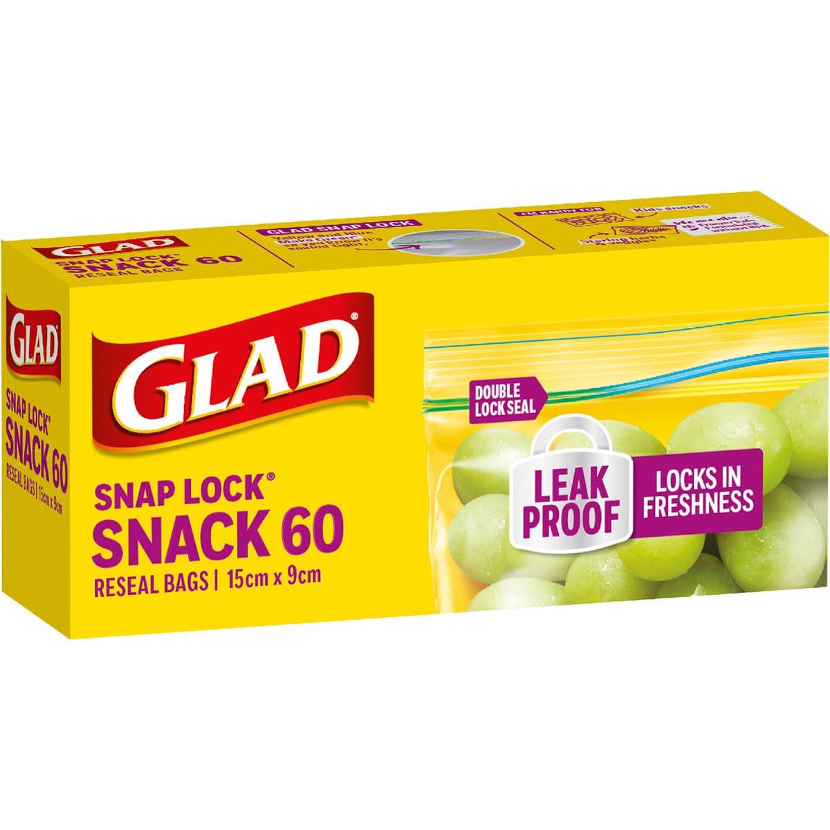 Glad Resealable Snack Bags