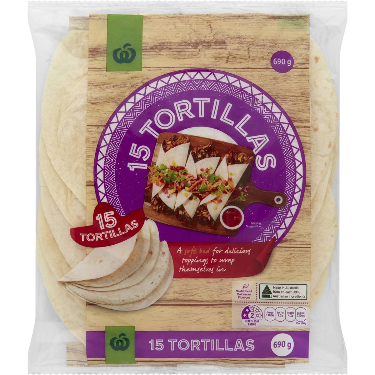 Calories in Woolworths Burrito Tortillas calcount
