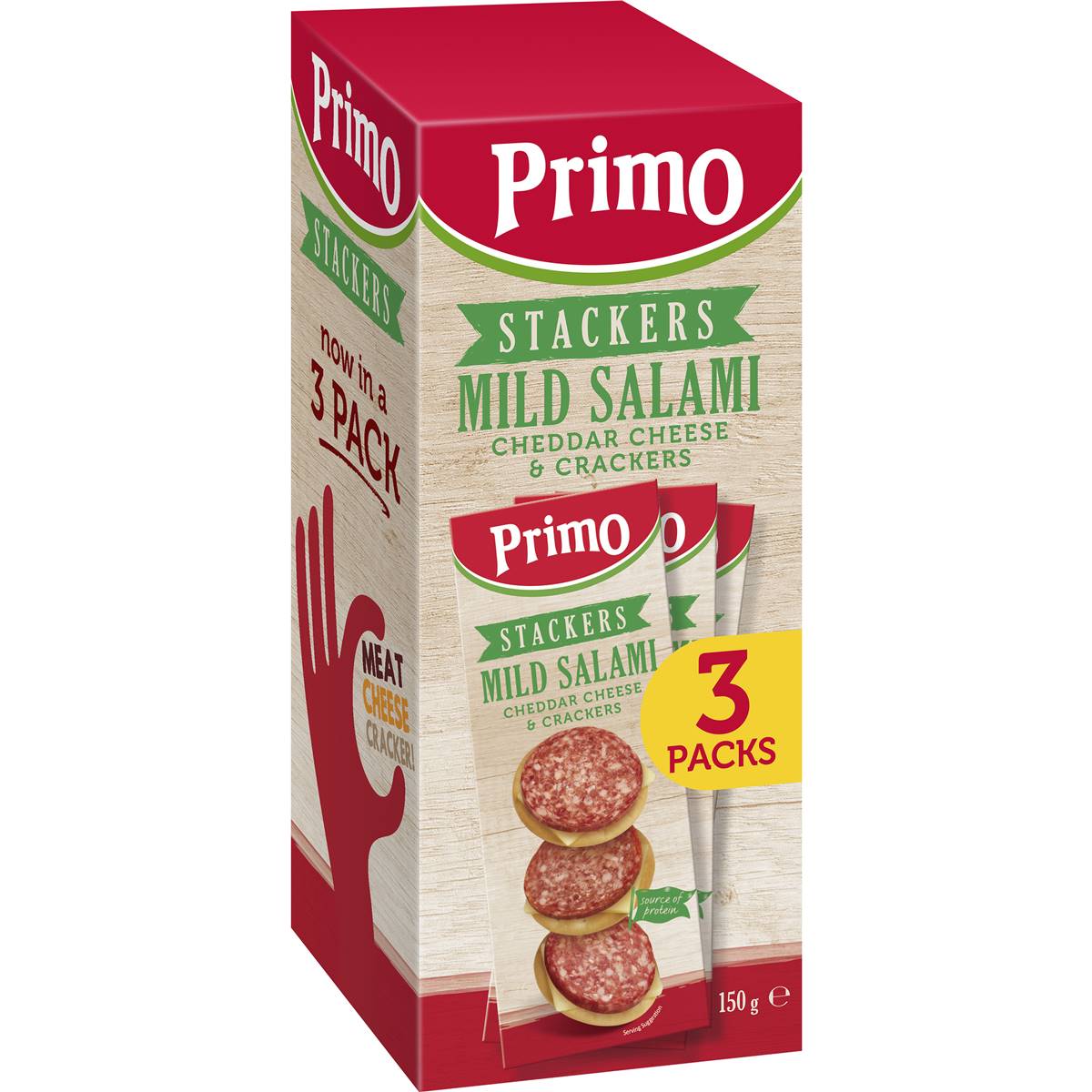 Calories in Primo Stackers Danish Salami With Cheddar Cheese & Crackers