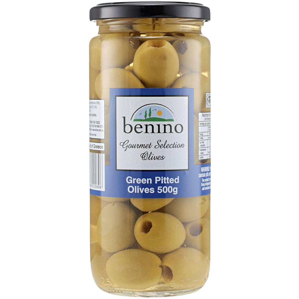 Benino Green Pitted Olives
