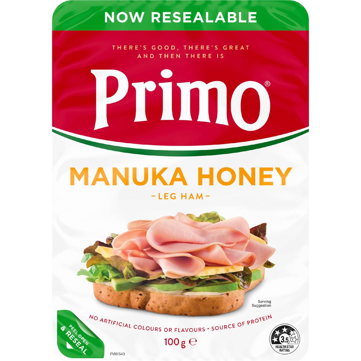 Primo Manuka Honey Leg Ham Sliced 100g