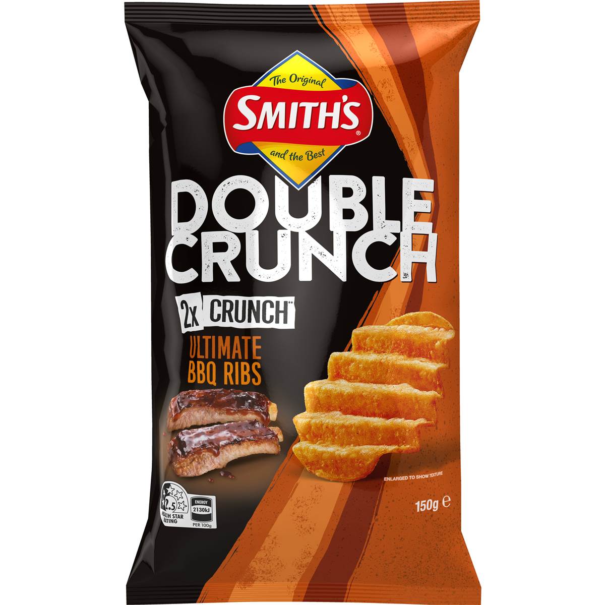 509 calories in Smith's Double Crunch Ultimate Bbq Ribs Potato Chips Share Pack (100g) calcount