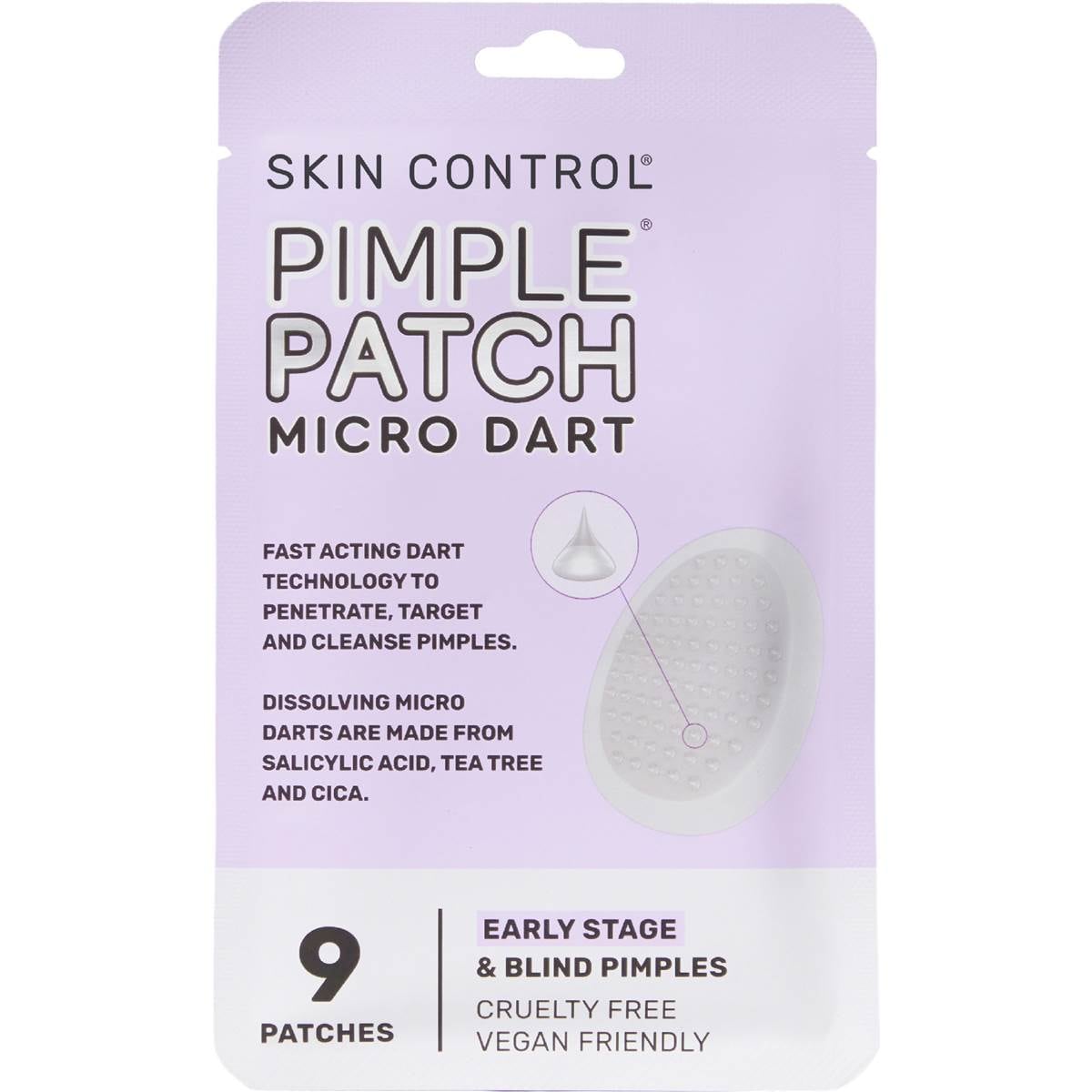 Skin Control Pimple Patch Micro Dart Early Stage Patches 9 pack
