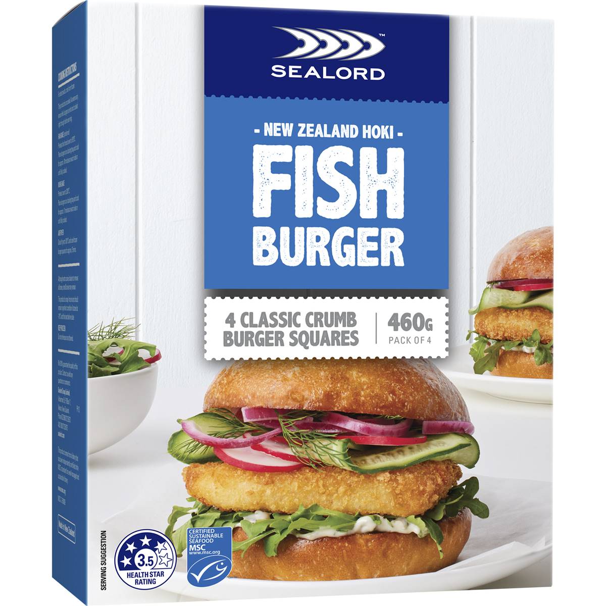 Calories in Sealord Frozen New Zealand Hoki Fish Burger calcount