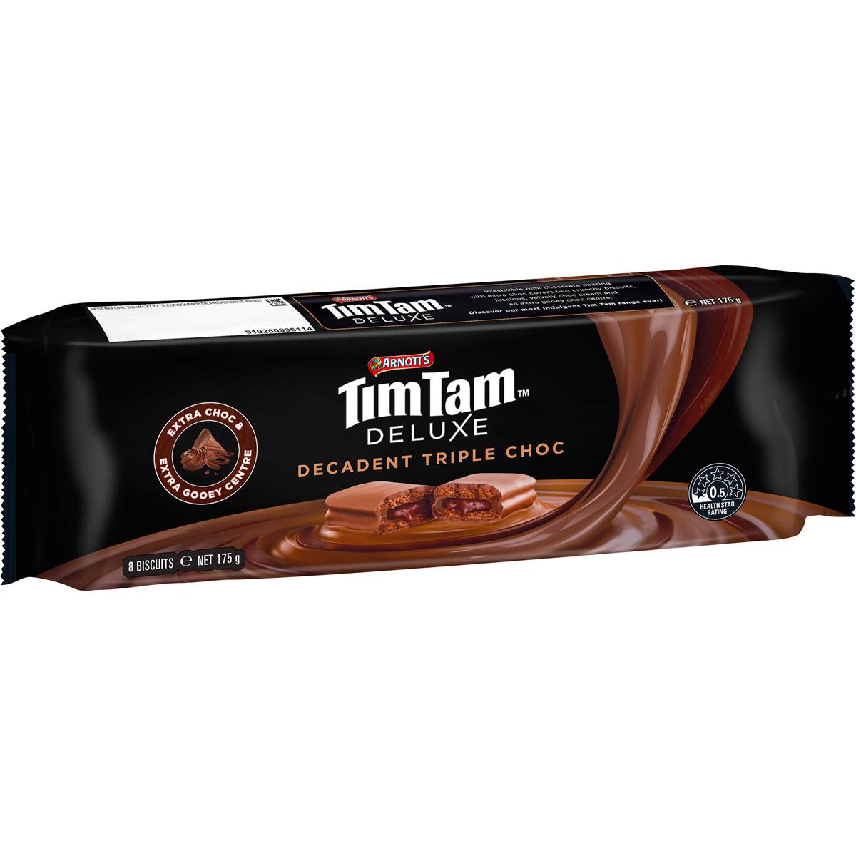 Arnott's Tim Tam Deluxe Decadent Triple Choc Biscuits 175g