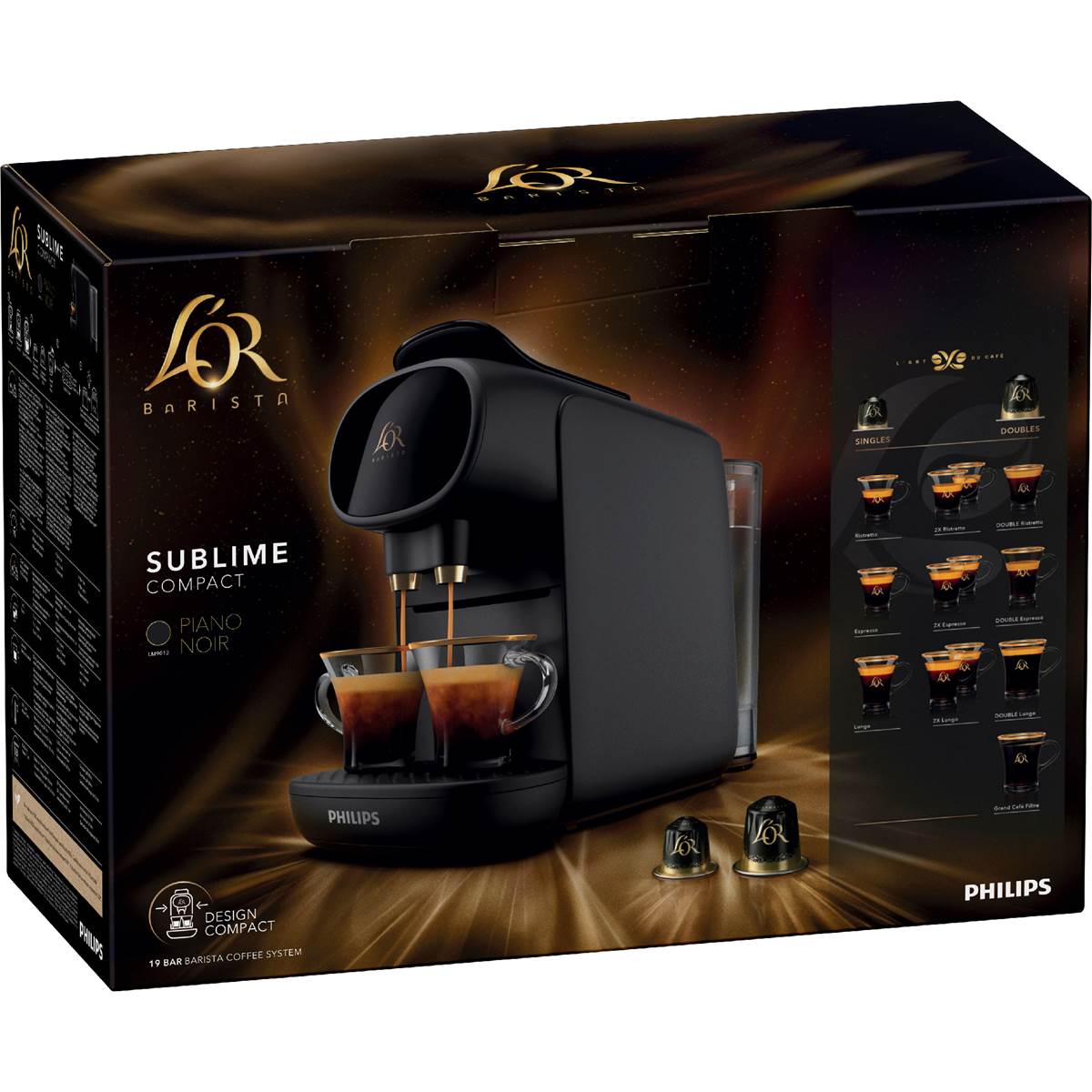 L'Or Sublime Coffee Pods Machine Black