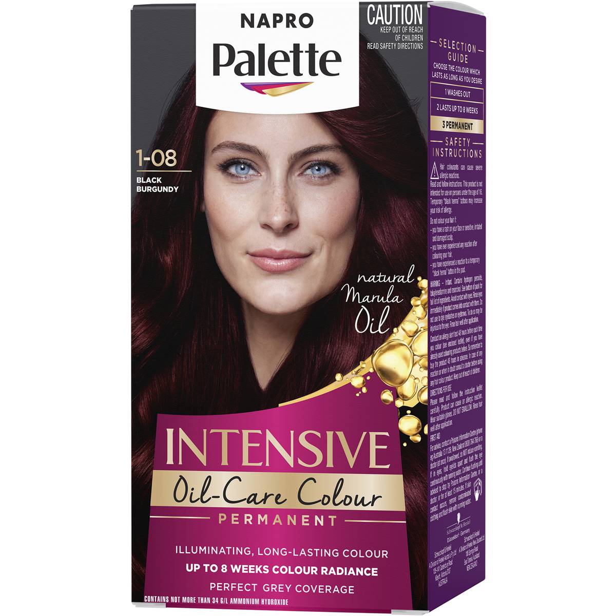 Napro Palette 1.08 Black Burgundy Permanent Hair Dye