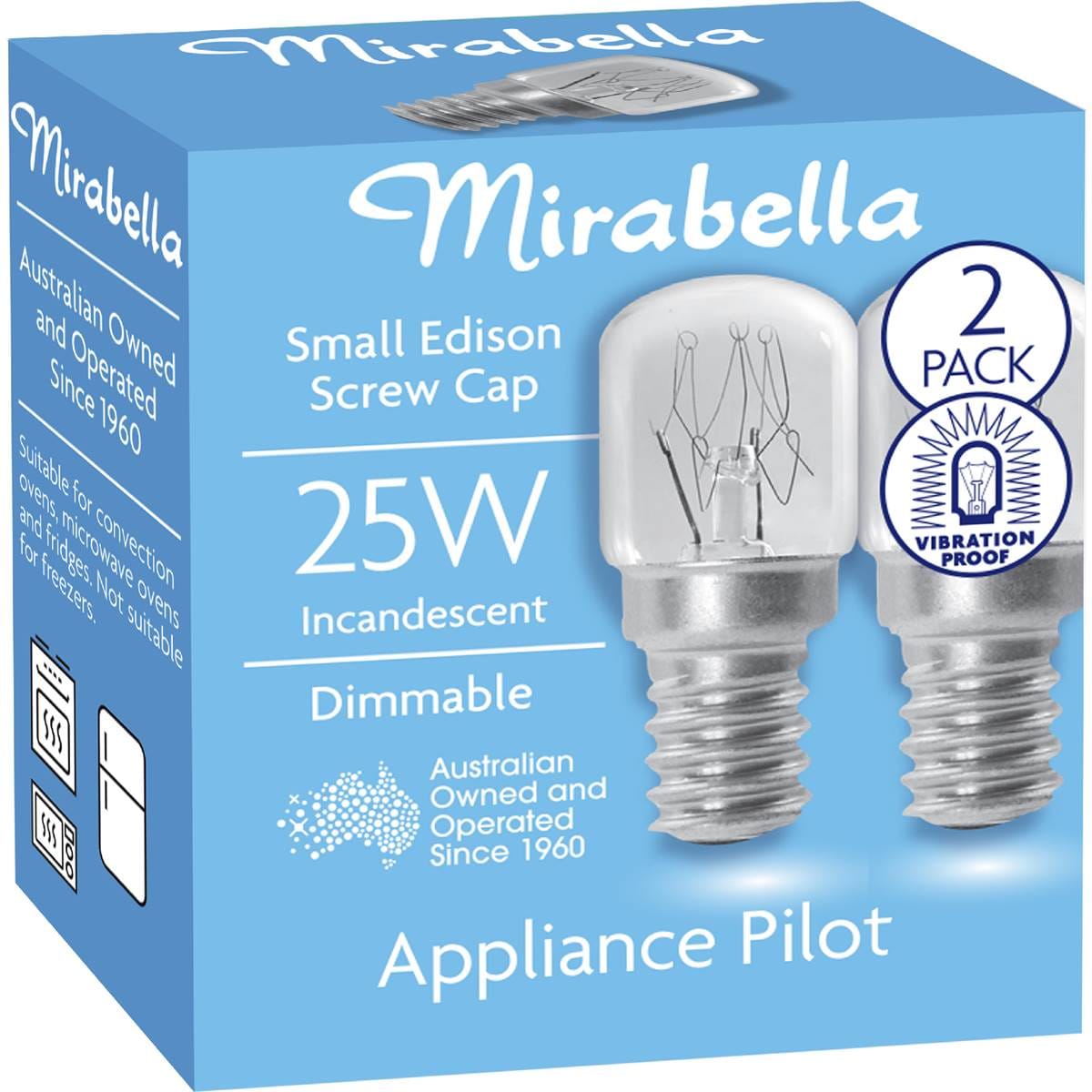 Mirabella Appliance Oven Clear Globe SES 25W