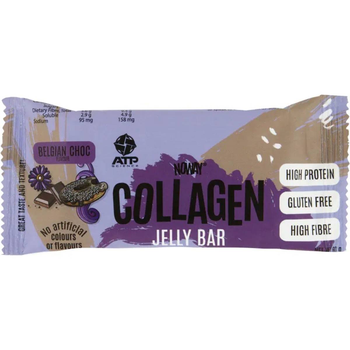 Calories in No Way Noway Collagen Jelly Bar Belgian Choc