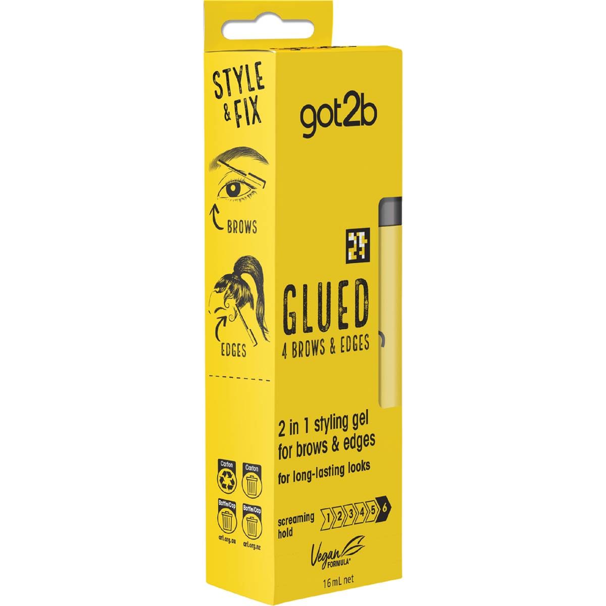 Got2B Glued 4 Brows & Edges Hair Wand 16mL