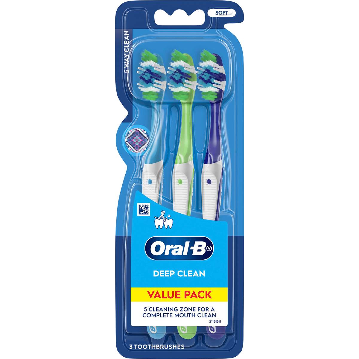Oral-B Complete 5 Way Clean Soft Toothbrush 3 pack