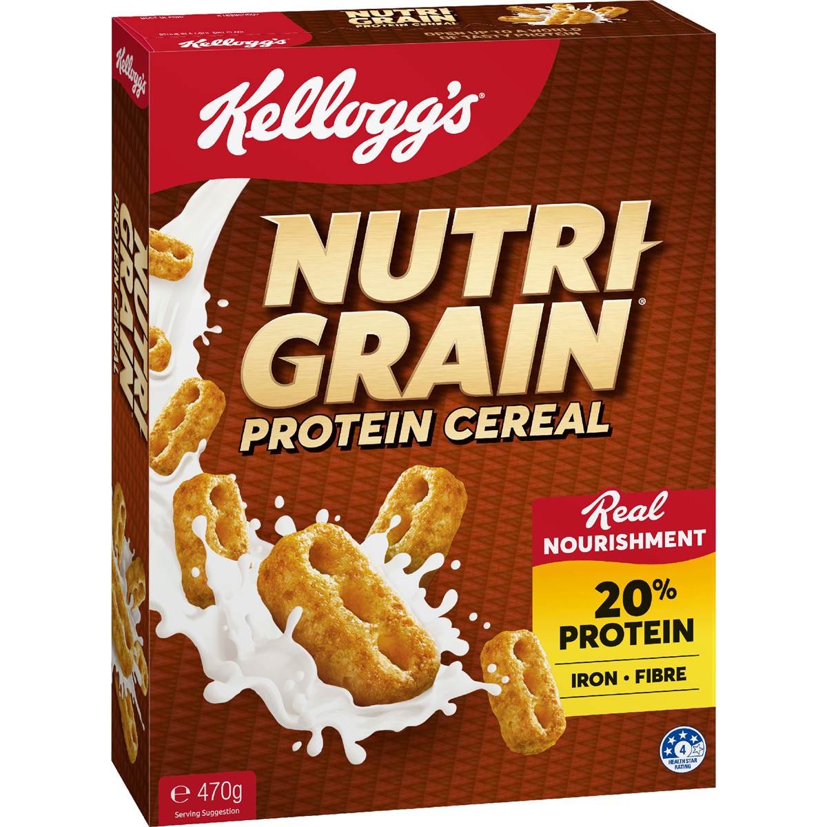 Kellogg's Nutri Grain Protein Breakfast Cereal 470g