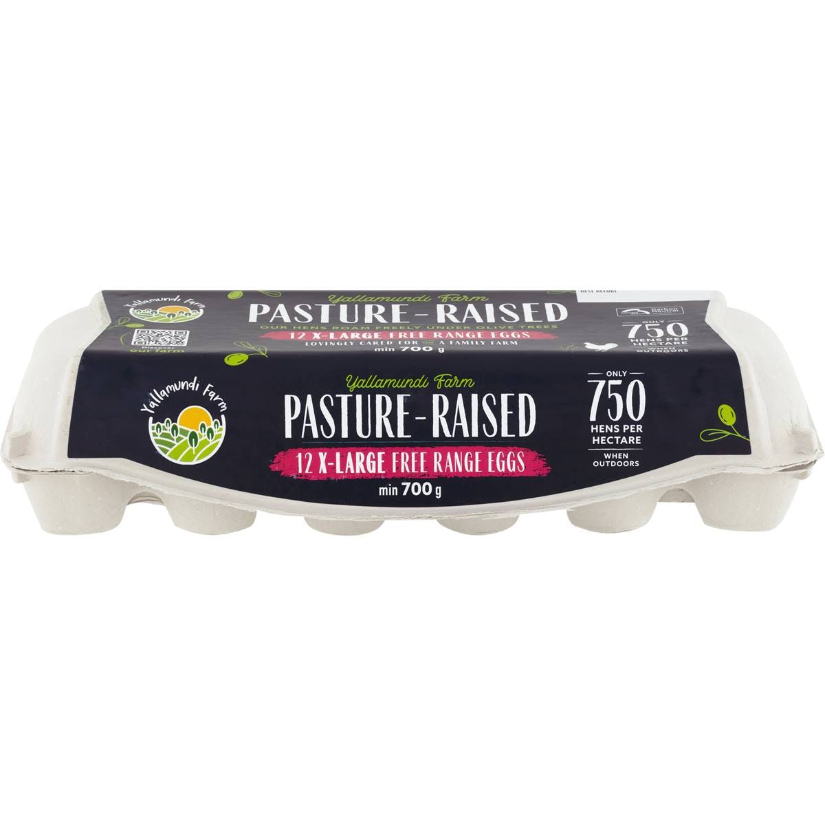 Yallamundi Farm 12 Extra Large Pasture Raised Free Range Eggs