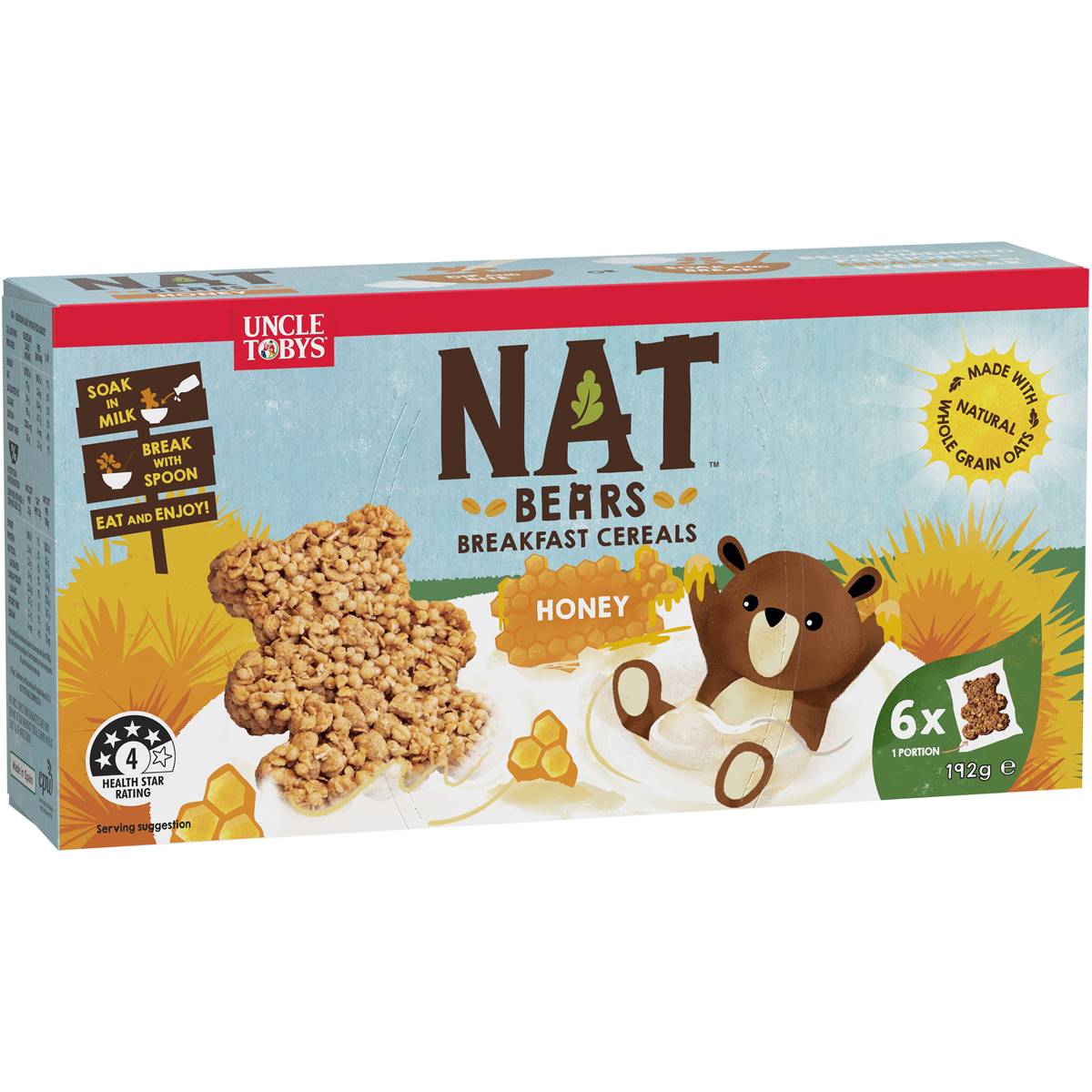 Calories in Uncle Tobys Nat Bears Breakfast Cereals Honey