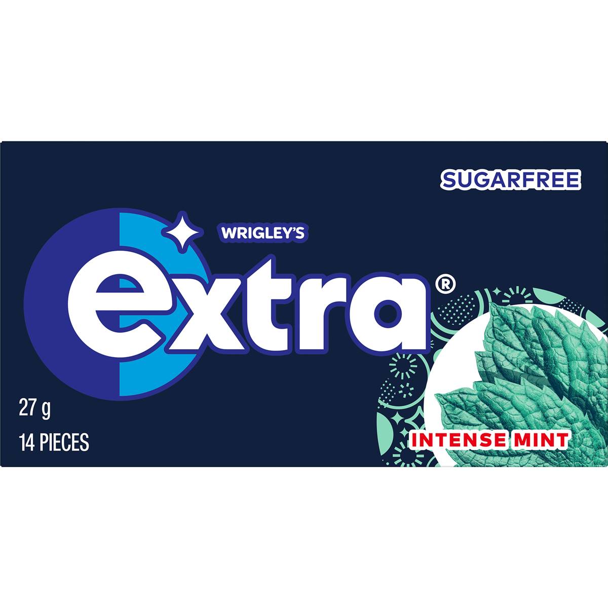Calories in Extra Intense Mint Sugar Free Chewing Gum 14pc