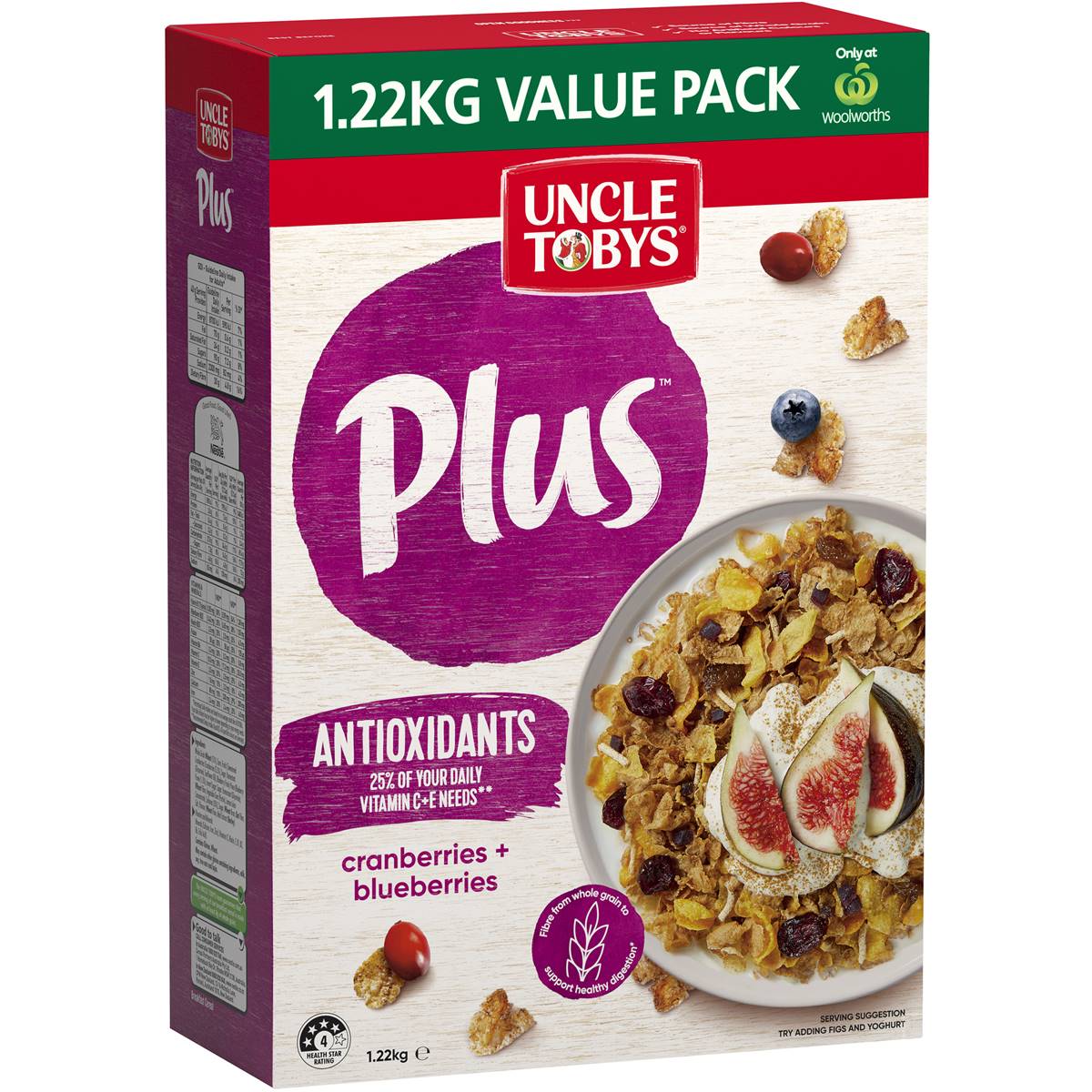 Calories in Uncle Tobys Plus Protein Breakfast Cereal calcount