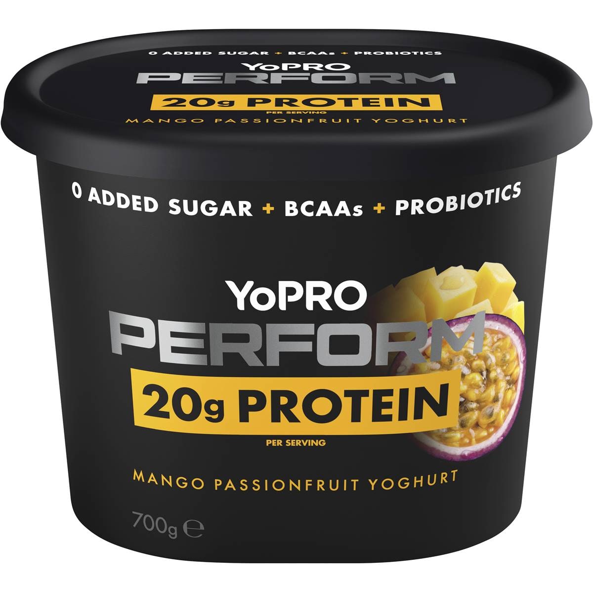Calories in Danone Yopro Perform Mango Passionfruit Yoghurt Calorie ...