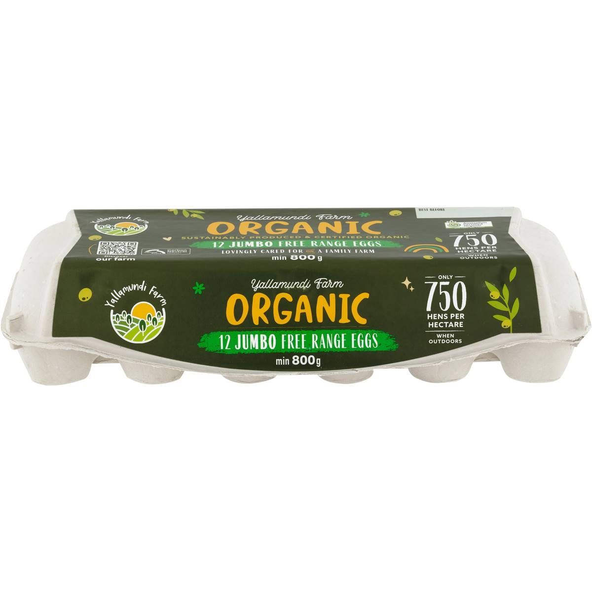 Yallamundi Farm 12 Organic Jumbo Free Range Eggs