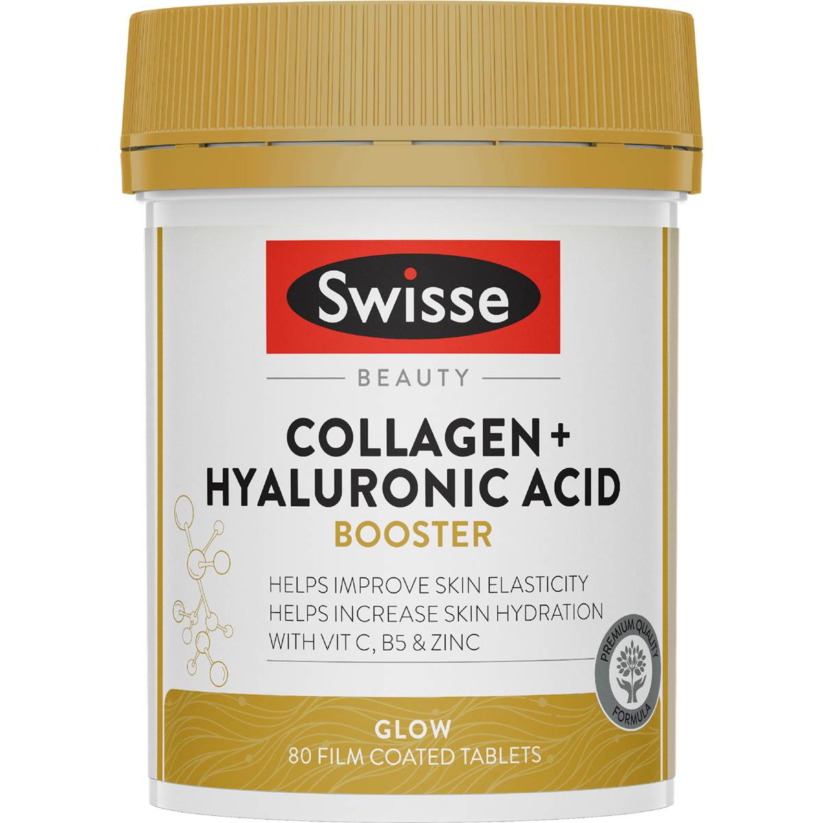 Swisse Beauty Collagen + Hyaluronic Acid Booster Tablets 80 pack