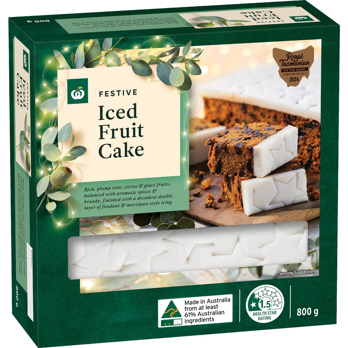 Woolworths Festive Iced Fruit Cake