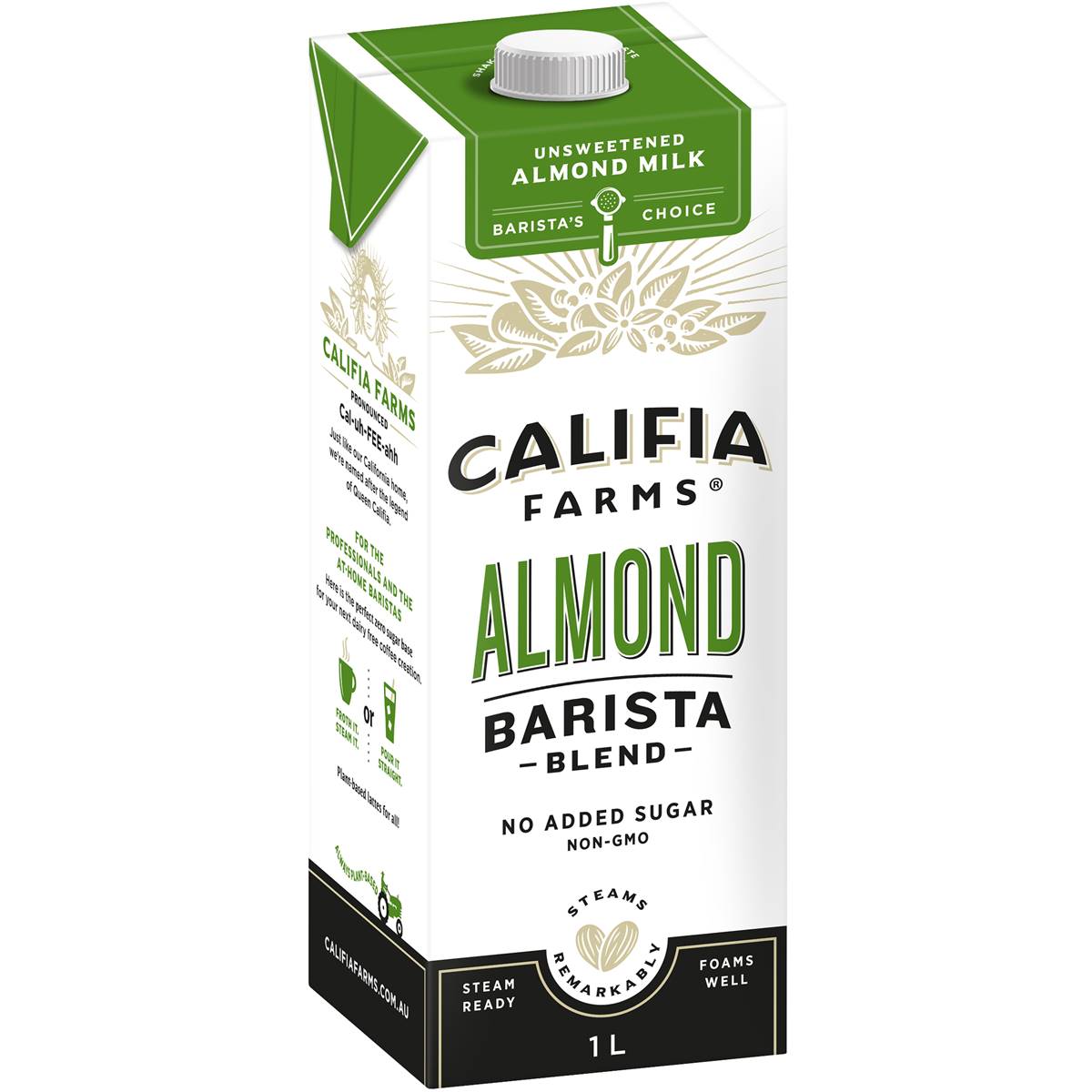 Calories in Califia Farms Unsweetened Almond Milk calcount