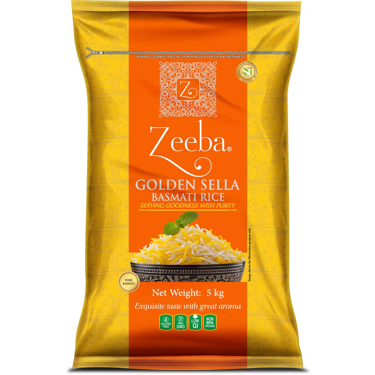 Calories in Zeeba Golden Sella Basmati Rice