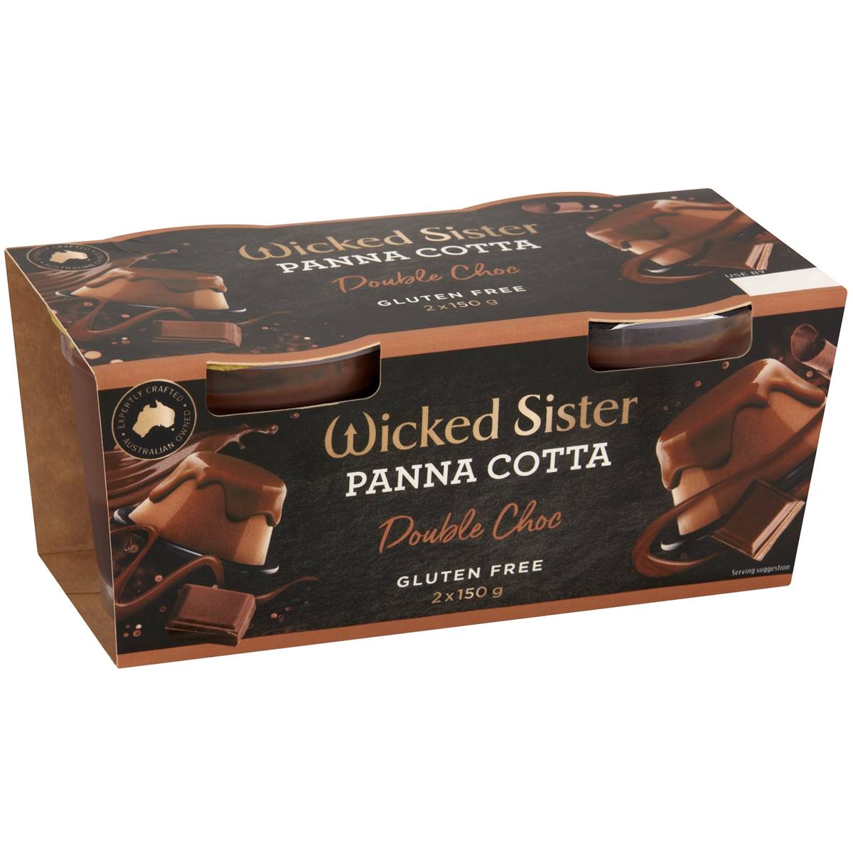 Calories in Wicked Sister Panna Cotta Double Choc Gluten Free