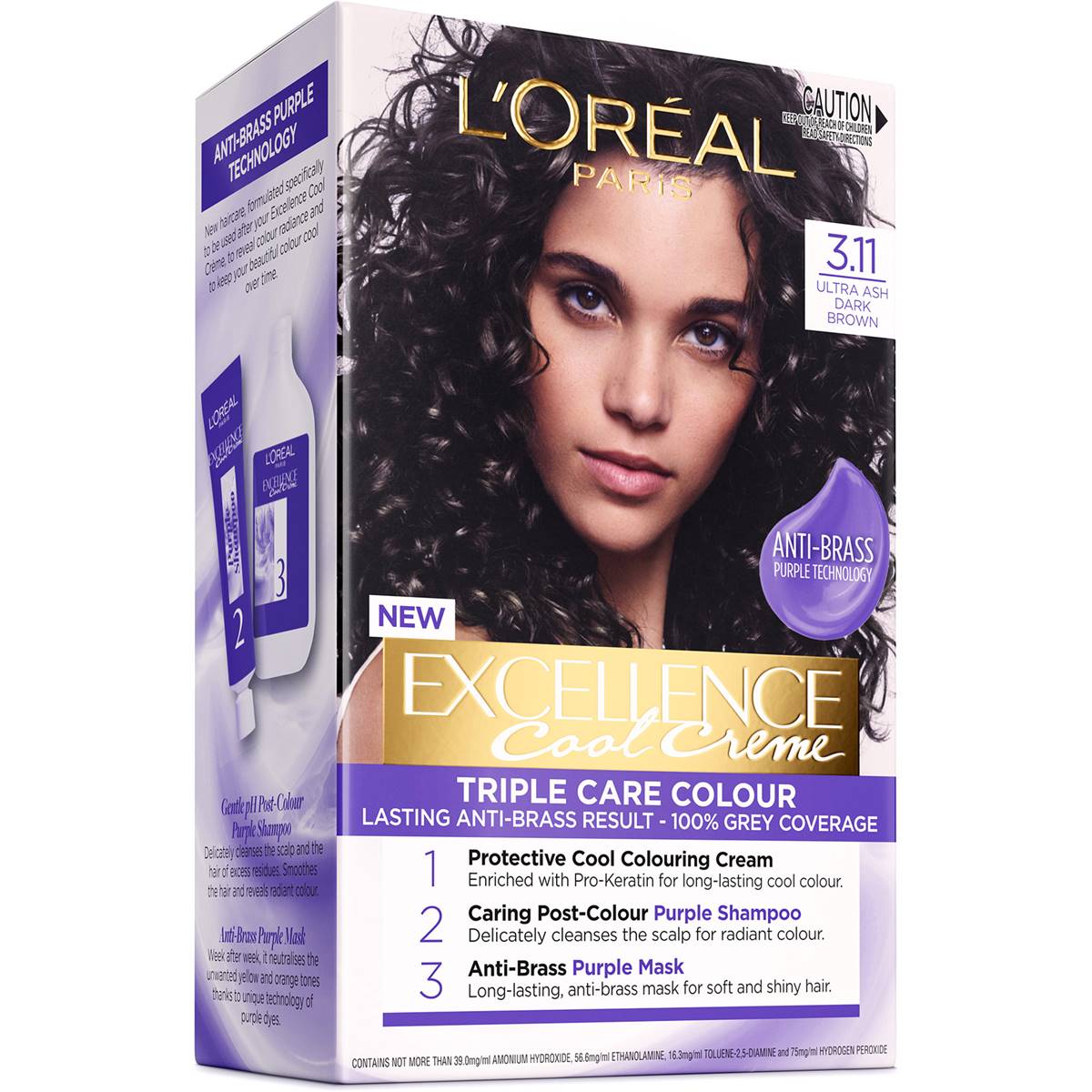 L'Oreal Paris Excellence Cool Crème Ash Dark Brown Hair Colour each