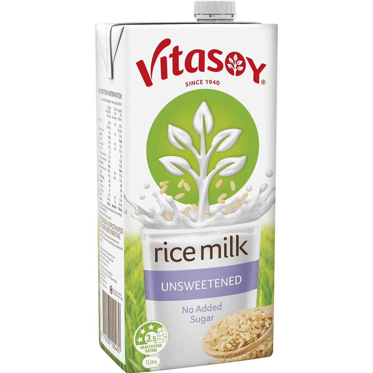 Calories in Vitasoy Rice Milk calcount