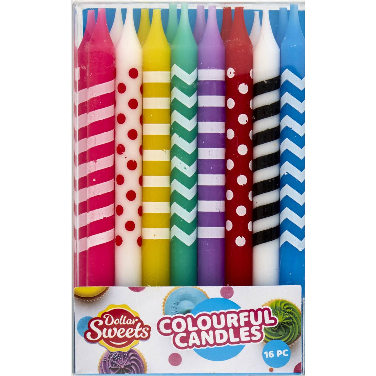 Dollar Sweets Colourful Candles