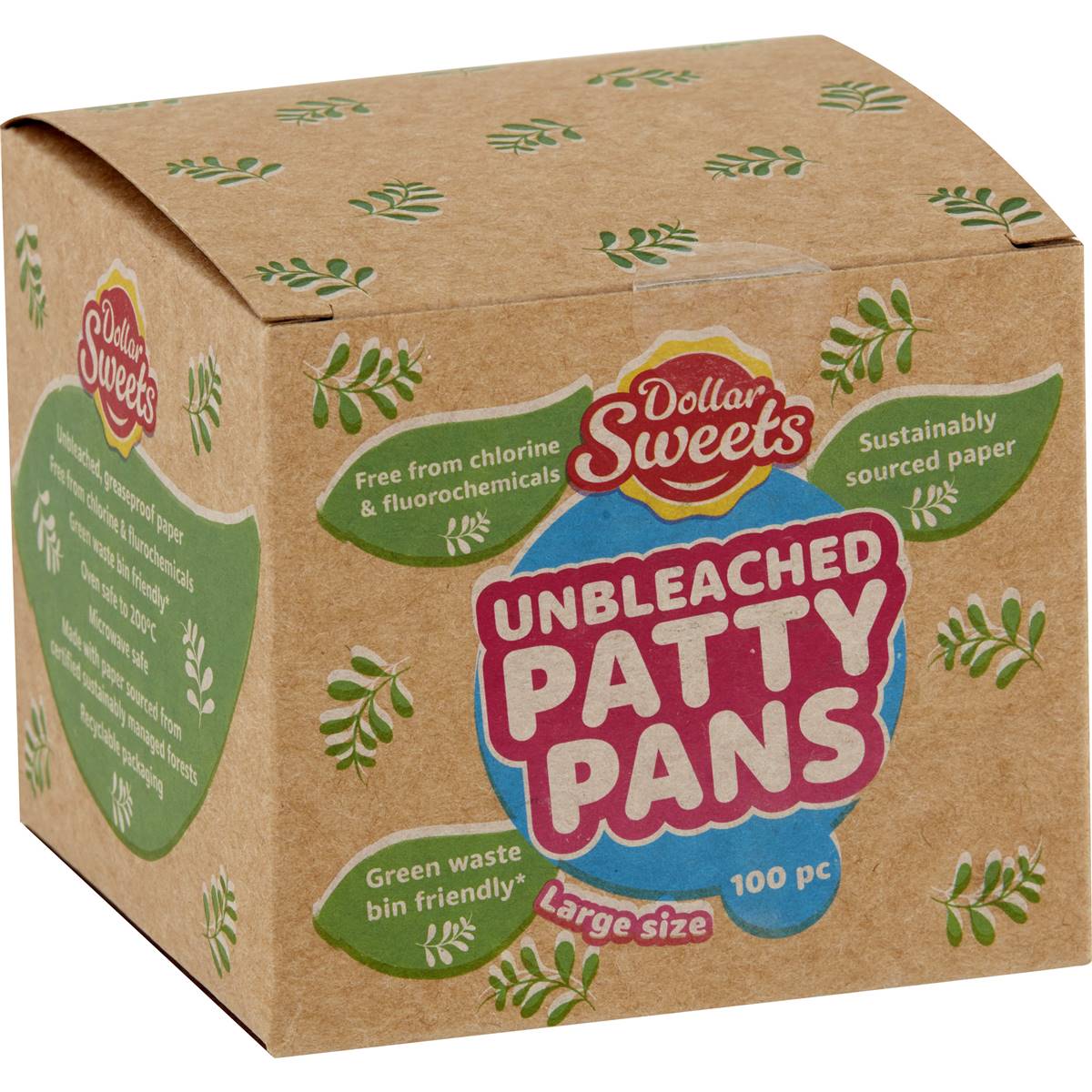 Dollar Sweets Unbleached Patty Pans Large