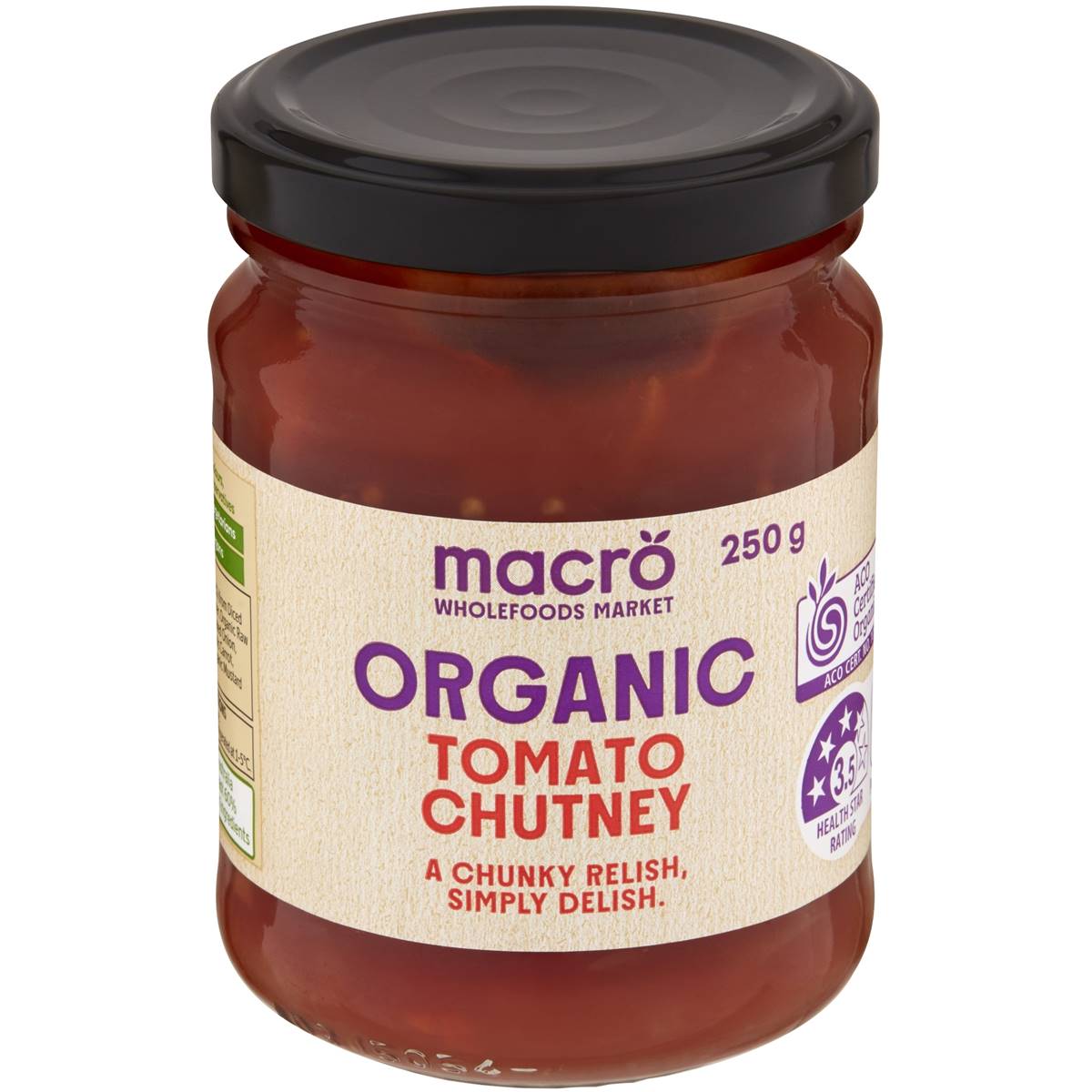 Calories in Macro Organic Tomato Chutney calcount