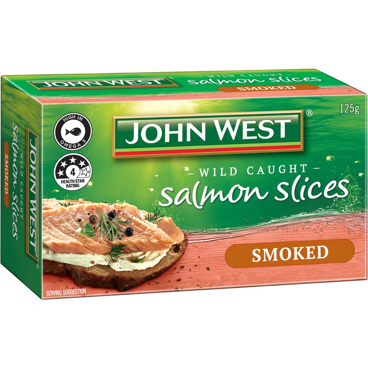 Calories in John West Wild Caught Salmon Slices Naturally Smoked