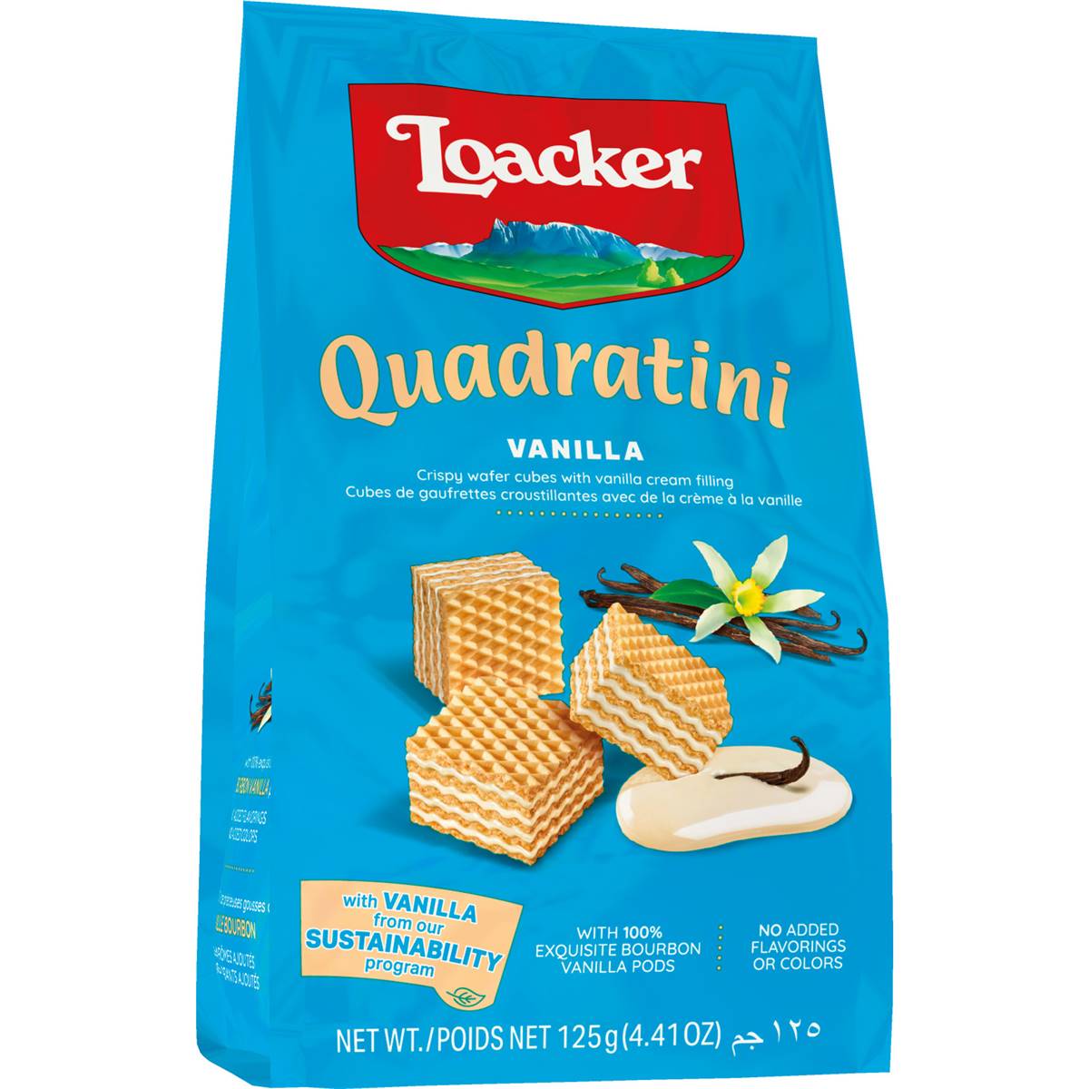 Calories in Loacker Quadratini Wafers Vanilla calcount