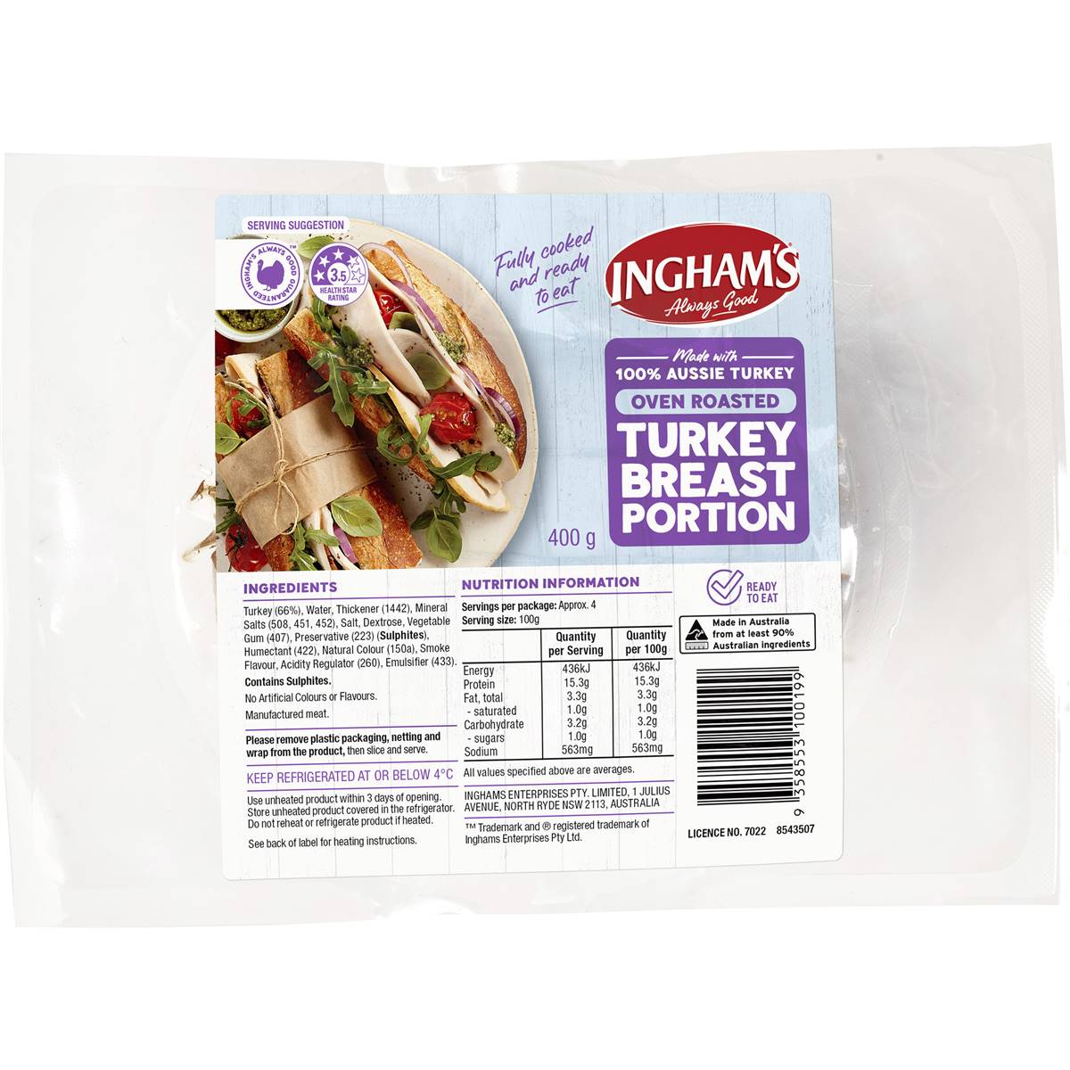 Ingham's Turkey Breast Portion