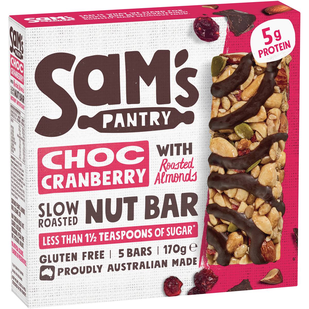 Calories in Sam's Pantry Nut Delight Protein Bar Calorie Counter Australia