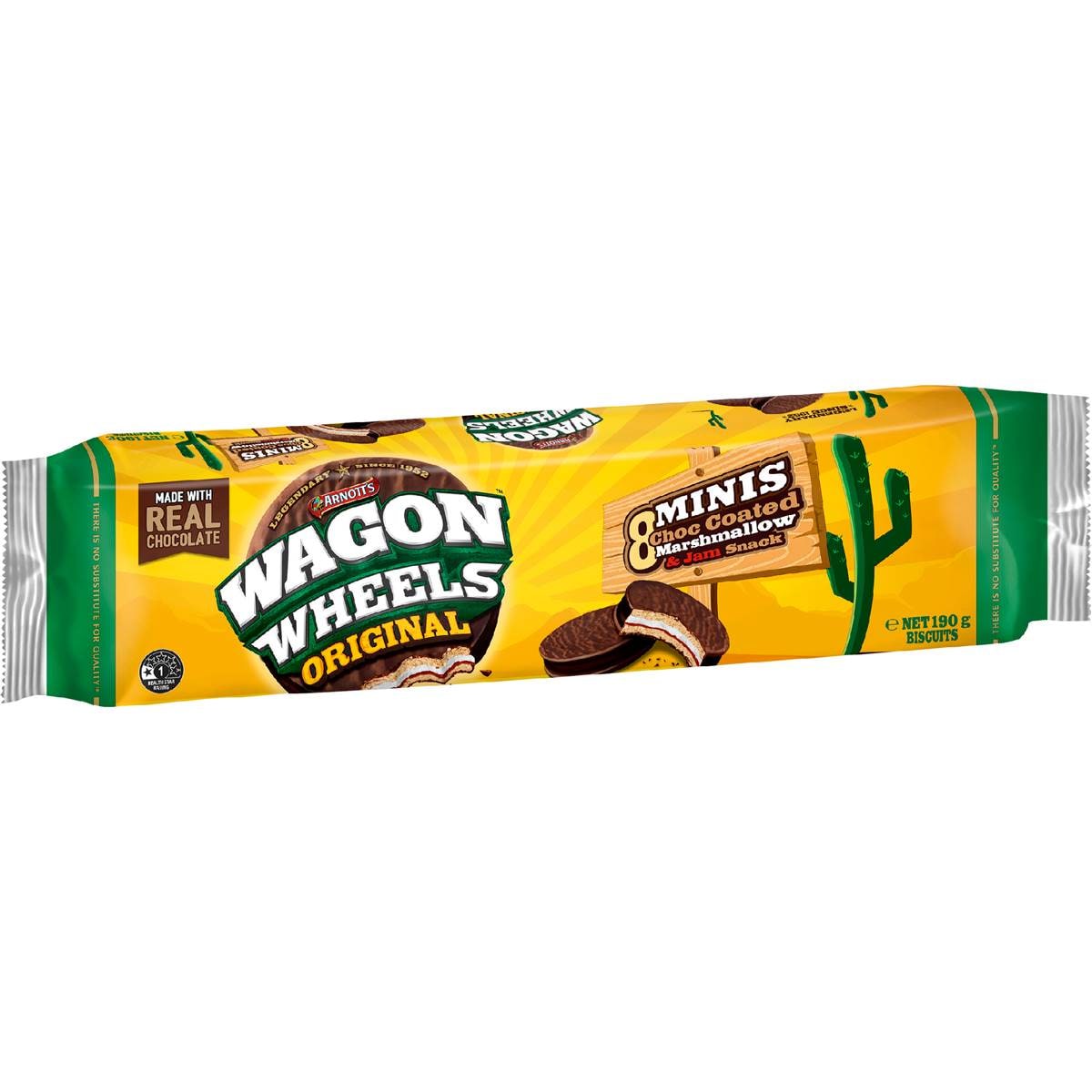 Arnott's Wagon Wheels Original Mini Chocolate Biscuits 190g