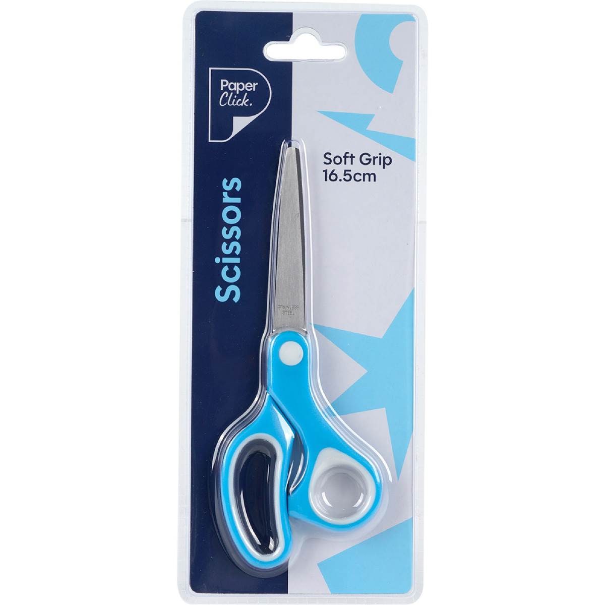 Paperclick Scissors with Soft Grip 17cm Assorted