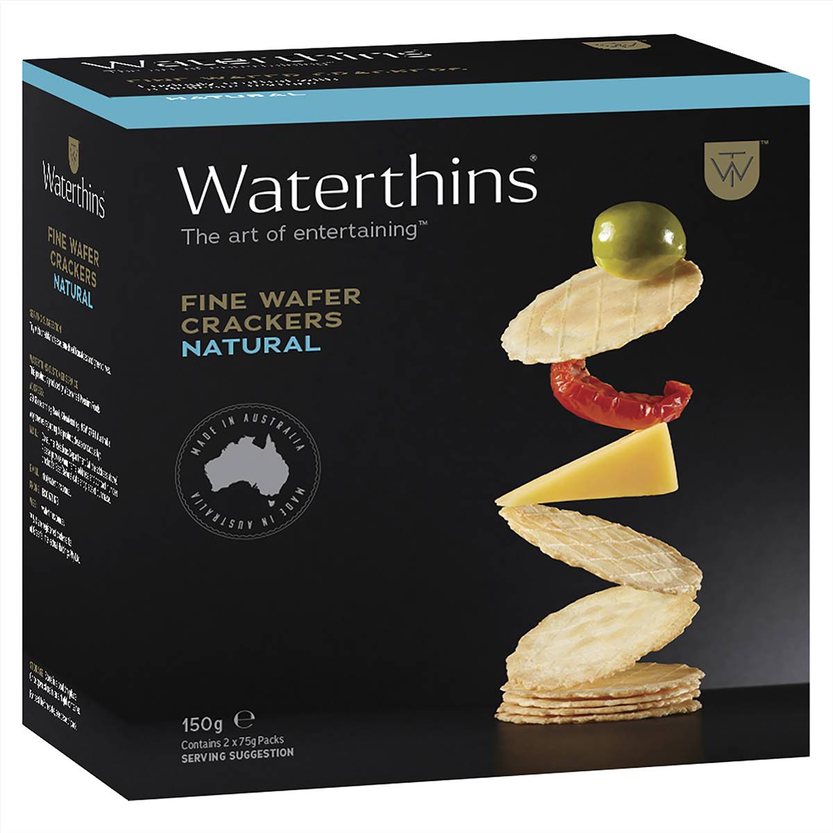 Calories in Waterthins Fine Wafer Cracker Natural calcount